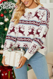 Christmas Reindeer Knitting Pollover Sweater