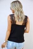 Black One More Night Lace Cami Tank