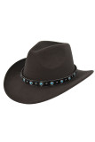 Turquoise Woolen Jazz Hat Unishe Wholesale MOQ 3pcs