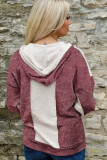 Tribal Chevron Color Block Hooded Sweatshirt with Kangaroo Pocket