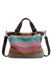Contrasting Color Tote Canvas Large Hand Bag Diagonal Bag Unishe Wholesale MOQ3PCS