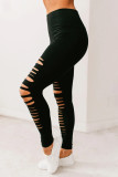 Black Distressed Leggings