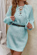 Criss Cross Ribbon Knit Sweater Dress