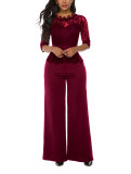 Lace Wide Leg Jumpsuit Pants