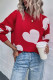 Heart Knitting Pullover Sweater