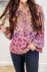 Purple Paint Palette Leopard Print Top