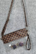 Plaid Splicing Clear Crossbody Bag