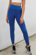 Blue High Waisted Butt Lifting Yoga Gym Leggings