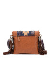 Aztec Knit Tassel Trim Envelope Tote Crossbody Bag MOQ 3pcs