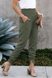 Green Pocketed Cotton Joggers