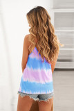 Sky Blue Tie Dye Criss-Cross Camisole