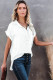 White Collared Button Short Sleeves Shirt