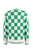 Plaid Front Open Button Sweater Cardigans