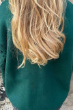 Green Animal Print Buttons Cardigan