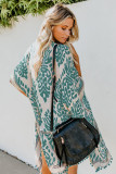 Green Prowess Pom Pom Kimono