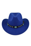 Vintage Turquoise with Velvet Jazz Hat MOQ 3pcs