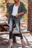 Cable Knit Front Open Cardigan