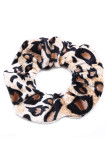 Leopard Print Velvet Scrunchie Hairbands MOQ 5pcs