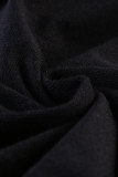 Black Into the Jungle Color Block Hoodie