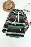 Leopard Patchwork Colorblock Hoodie