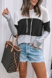 Colorblock Waffle Knit Sweatshirt with Hoodies