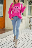 Smile Pattern Long Sleeve Pullover Sweater