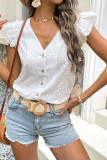 Button Down V Neck Tops Unishe Wholesale