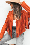 Long Sleeve Faux Suede Tassel Jacket Unishe Wholesale