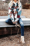 Aztec Print Button Closure Long Sleeve Shacket Women UNISHE Wholesale