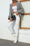 Cable Knit Front Open Hood Cardigan
