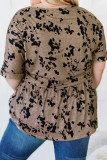 Tie-dye Print Plus Size Top