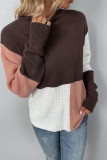 Colorblock Knitting Pullover Sweater