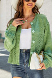 Bubble Crochet Knit Open Button Sweater Cardigans