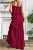 Off Shoulder Sleeveless Solid Color Maxi Dress Unishe Wholesale