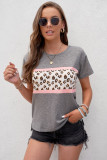 Gray Leopard Panel Tee