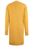 Plain V Neck Knit Sweater Dress