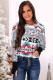 Aztec Print Patch Long Sleeve Top with Thumb Hole