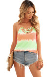 Orange Tie Dye Criss-Cross Camisole