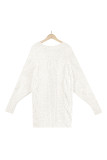 Cable Knit Front Open Cardigan