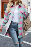 Single-breasted Long Plaid Tweed Coat with Pockets Unishe Wholesale