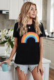 Black Pot Of Gold Heathered Rainbow Tee