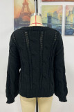 Solid Color Cable Knit Pullover Sweater Unishe Wholesale
