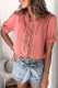 Lace Crochet Frilled Short Sleeve Top
