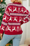 Christmas Reindeer Knitting Pollover Sweater