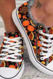 Halloween Plaid Lace Up Canvas Shoes