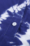 Blue Tie-dye Print Tank Top