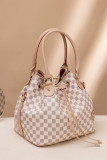 Plaid PU Bucket Hand Bag MOQ 3pcs