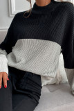 Pullover Color Block Crew Neck Sweater Unishe Wholesale