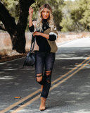 Wave Color Block Pullover Sweaters