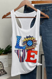 Love Patriotic Sunflower Graphic Tank Unishe Wholesale